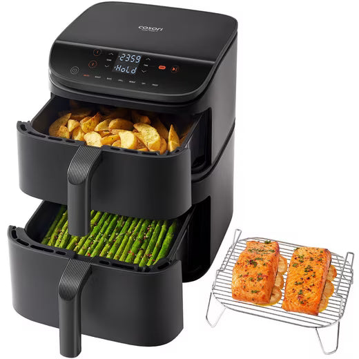 Heißluftfritteuse CAF-DC121-AEUR, 10,8 L, DualBlaze-Technologie, PFAS-freie Keramikbeschichtung, automatische Luftstrom-Regulierung